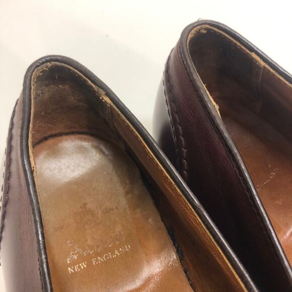 NEW HEELS + SOLES Alden 683 Penny Loafer Full Strap Burgundy Calf 11.5 Narrow main image 5